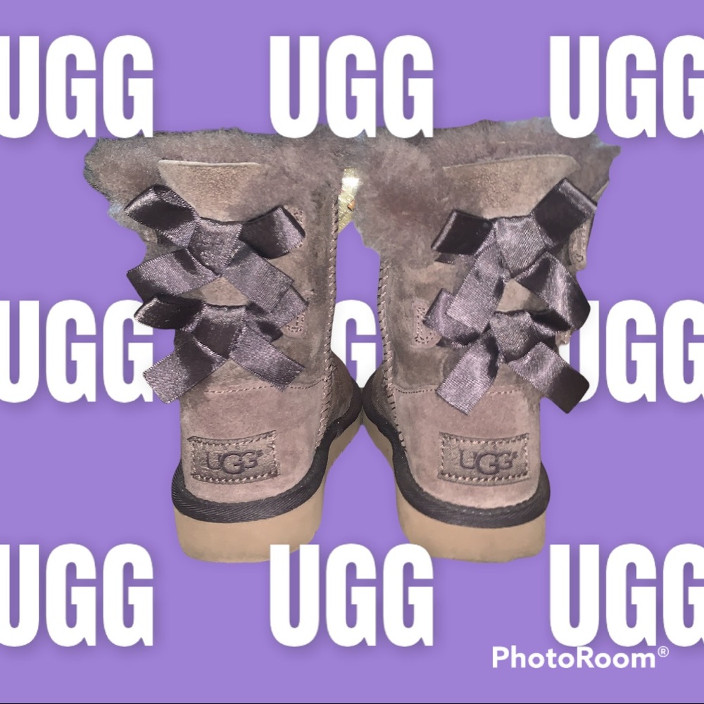 Toddler’s Brown Bailey Bow II UGG Boots